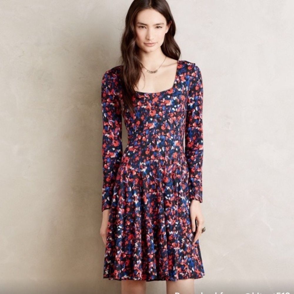 ANTHRO | HD in Paris | Saraid Print A Line Dress Size XS S608